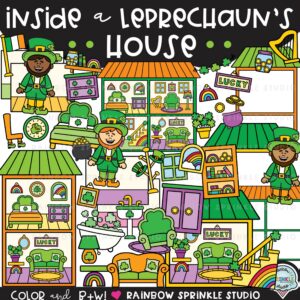 Inside a Leprechaun's House Clipart!