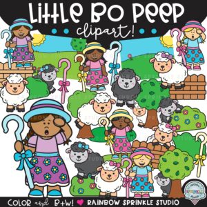Little Bo Peep Clipart Set!!