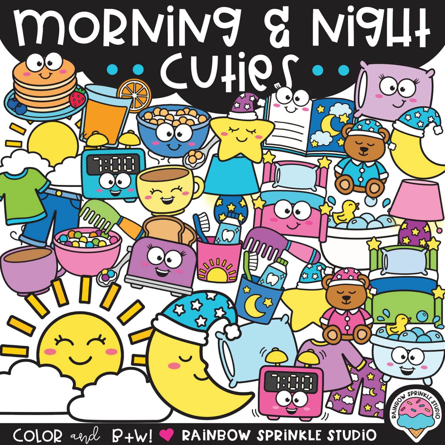 Morning and Night Cuties (Members-Only) - Rainbow Sprinkle Studio