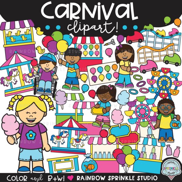 Carnival Clipart Mega Set (Members-Only) - Rainbow Sprinkle Studio