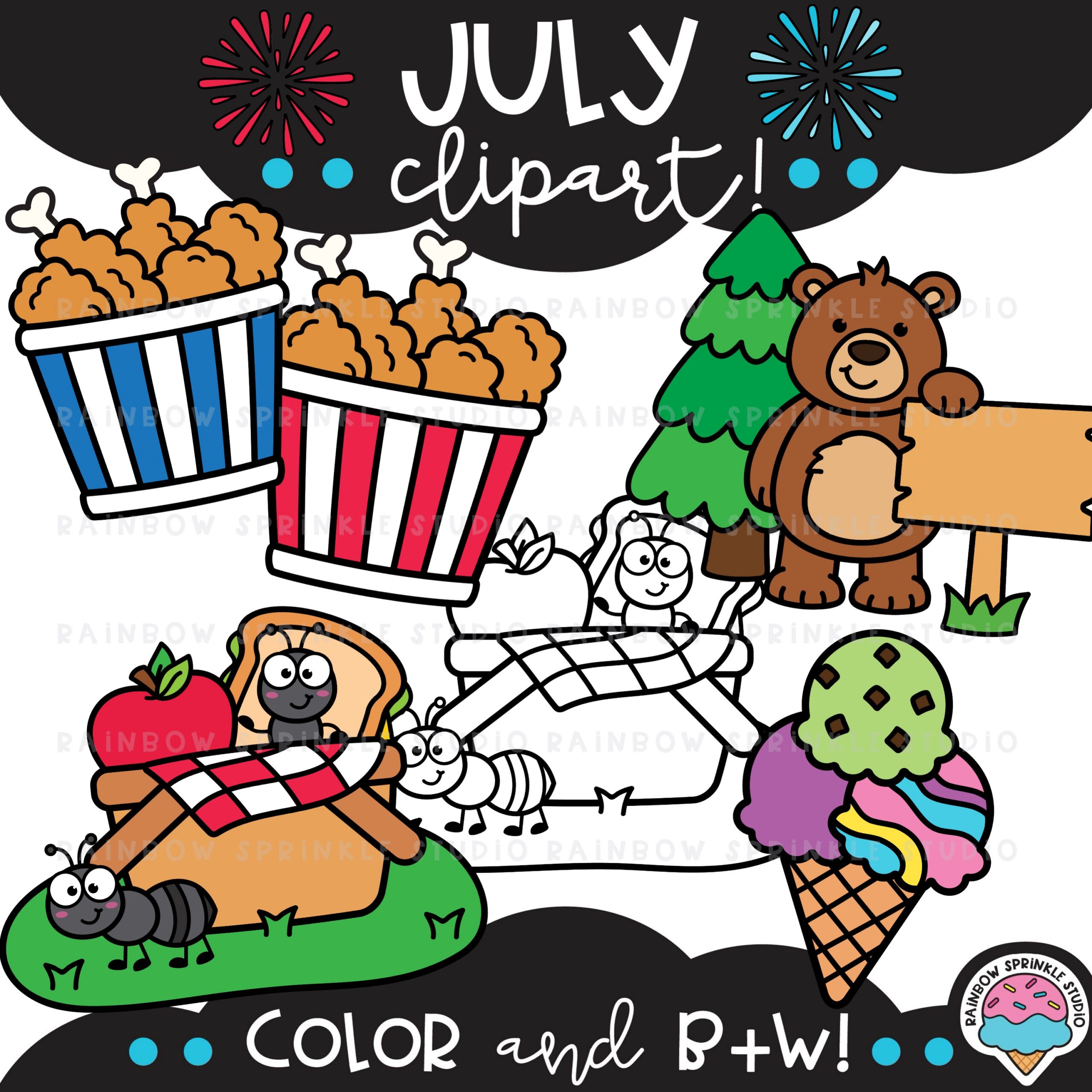 July Clipart MEGA Set! - Image 2
