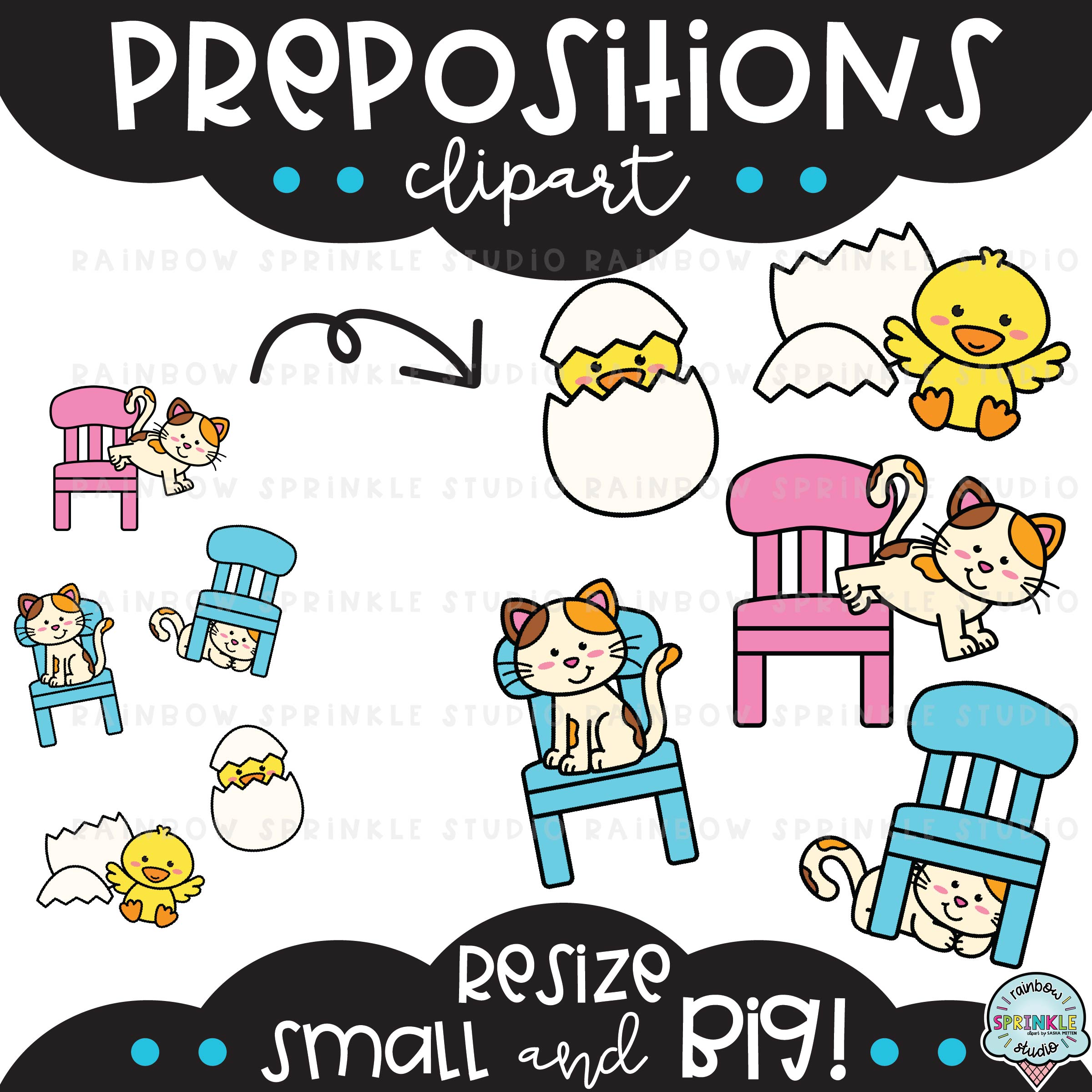 Prepositions Clipart Set! - Image 3