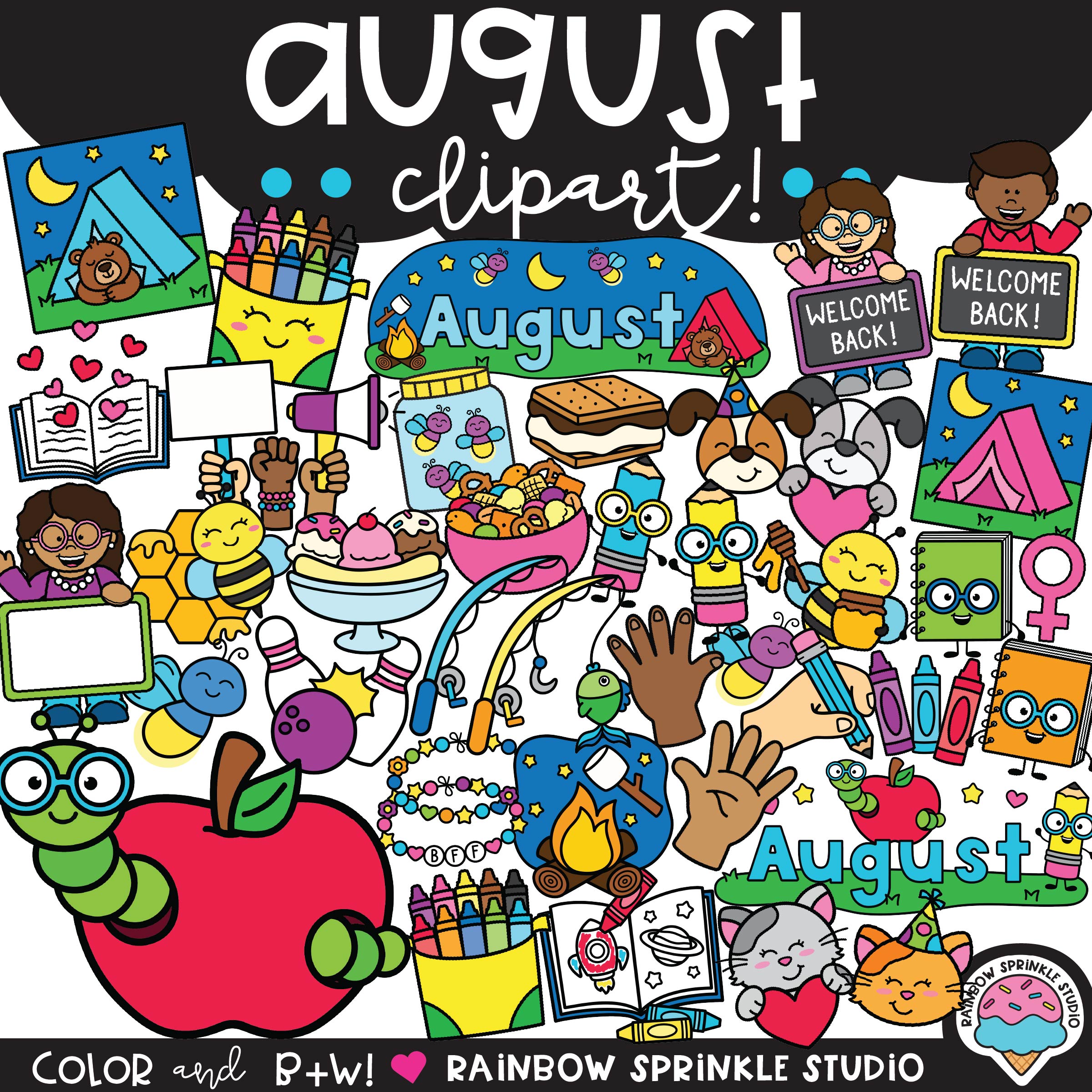 August Clipart MEGA Set!
