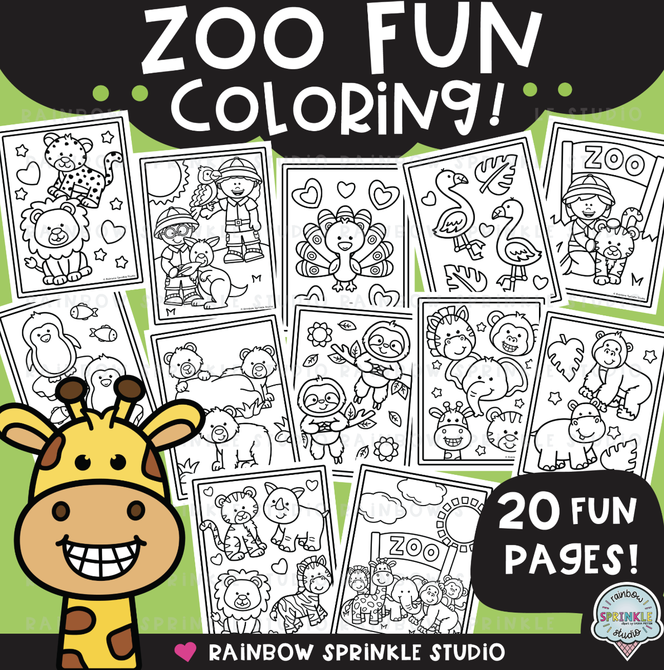 Zoo Fun coloring pages cover