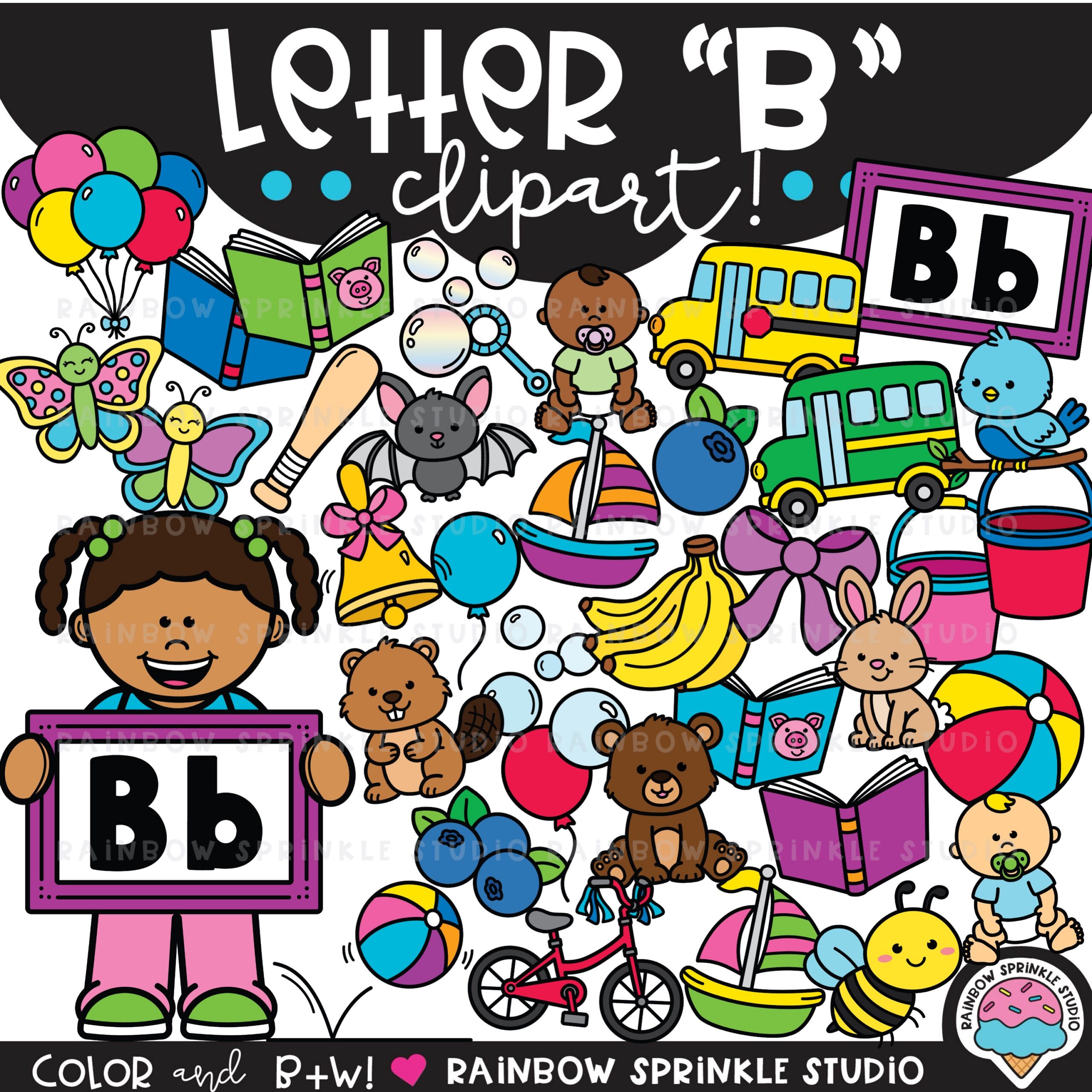 New Letter B Clipart Alphabet - Beginning Sounds