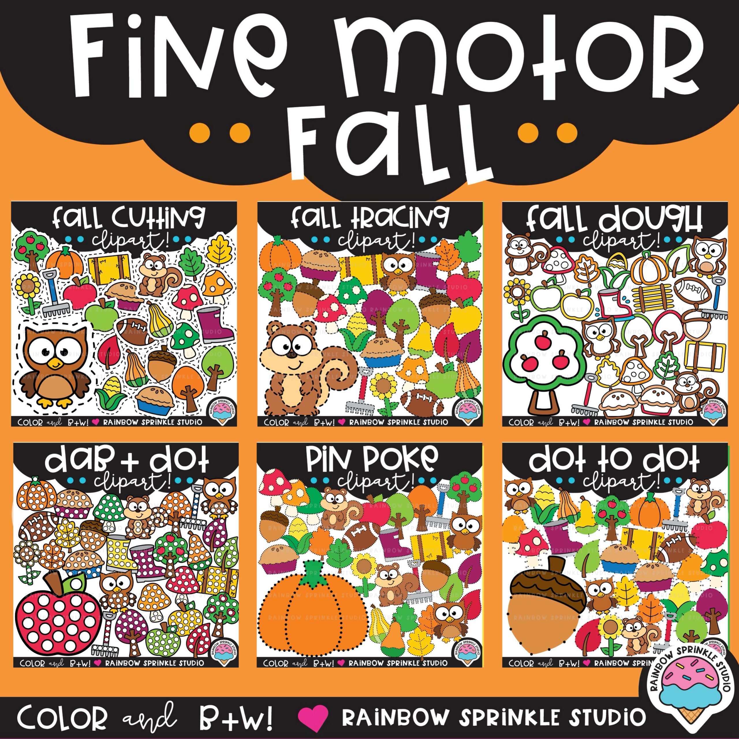Fine Motor Clipart Fall SUPER Bundle!